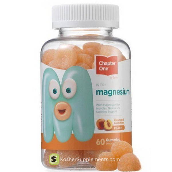 Zahler Chapter One Magnesium Peach Gummies 60 count bottle